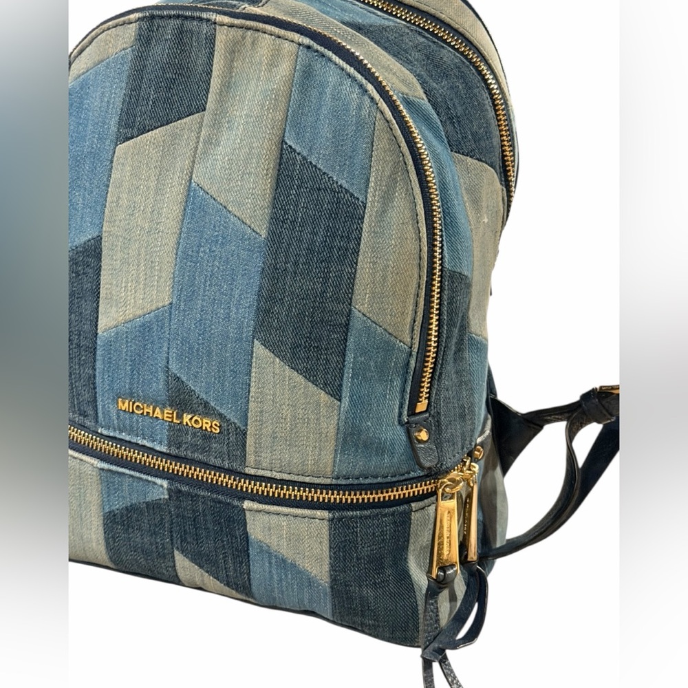 Michael Kors Denim Patchwork Backpack - image 5